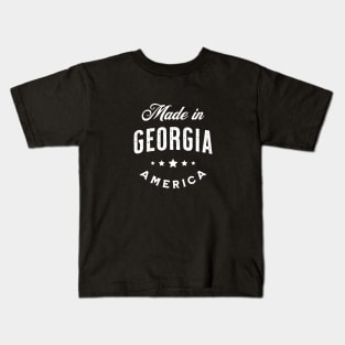 Made In Georgia, USA - Vintage Logo Text Design Kids T-Shirt